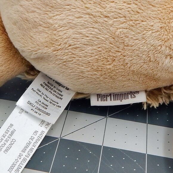 Pier 1 Imports Felix the Hedgehog Tan Stuffed Animal Plush Fall Winter Scarf - Picture 7 of 8